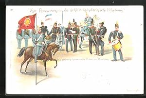 Bild des Verkufers fr Ansichtskarte Zur Erinnerung an die schleswig-holsteinische Erhebung!, Die schleswig-holsteinische Armee, Revolution 1848 zum Verkauf von Bartko-Reher