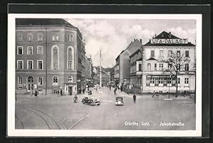 Ansichtskarte Görlitz /Schl., Jakobstrasse mit Kino Ufa Palast
