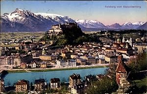 Ansichtskarte / Postkarte Salzburg in Österreich, Blick vom Kapuzinerberg auf die Stadt