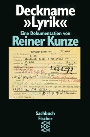 Bild des Verkufers fr Deckname Lyrik: Eine Dokumentation zum Verkauf von Versandantiquariat Felix Mcke