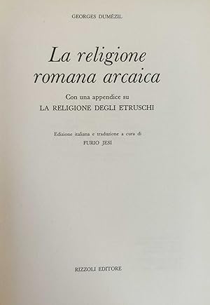 LA RELIGIONE ROMANA ARCAICA