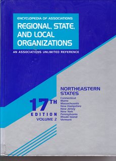 Bild des Verkufers fr Regional, State, And Local Organizations: Northeastern States (Encyclopedia of Associations: Regional, State & . Vol. 2: Northeastern States) zum Verkauf von Never Too Many Books