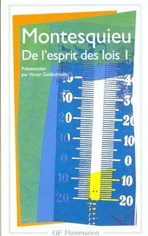 de l'esprit des lois Tome 1