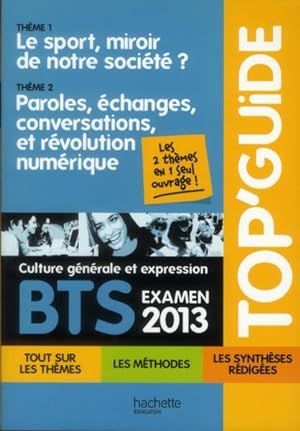 TOP'GUIDE ; programme mobile ; deux thèmes ; BTS (édition 2013)