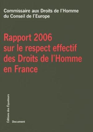 Image du vendeur pour Rapport de M. Alvaro Gil-Robles, commissaire aux droits de l'homme, sur le respect effectif des droits de l'homme en France, suite mis en vente par Chapitre.com : livres et presse ancienne