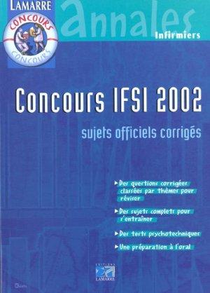 Image du vendeur pour Concours IFSI 2002 mis en vente par Chapitre.com : livres et presse ancienne