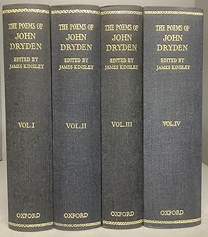 Bild des Verkufers fr THE POEMS OF JOHN DRYDEN (4 VOL SET) zum Verkauf von Chaucer Bookshop ABA ILAB