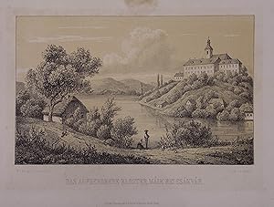 Das aufgehobene Kloster Máik bei Csakvar. Getönte Lithographie v. C. Würbs nach Louise B. Kotz au...