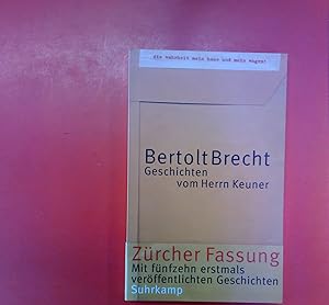 Seller image for Geschichten vom Herrn Keuner. Zrcher Fassung. for sale by biblion2