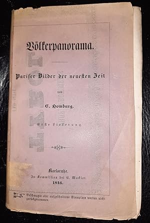 Bild des Verkufers fr Vlkerpanorama. Pariser Bilder der neuesten Zeit. zum Verkauf von Antiquariat Uwe Turszynski