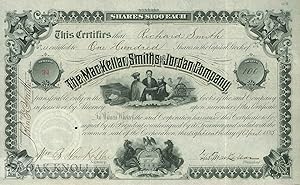 MACKELLAR, SMITHS AND JORDAN CO. 1885 I/U STOCK CERTIFICATE