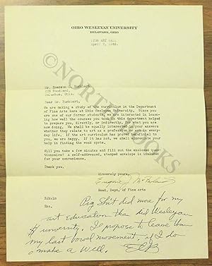 Typewritten Letter and Handwritten Response Signed