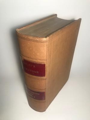 Image du vendeur pour COOLEY'S BLACKSTONE: COMMENTARIES ON THE LAWS OF ENGLAND (FOUR BOOKS IN TWO VOLUMES) (THIS IS VOLUME ONE ONLY) Volume One: Contains Books 1 and 2. mis en vente par Abound Book Company