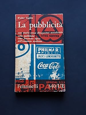 Talpin Walter, La pubblicità, Feltrinelli, 1961 - I