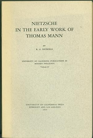 Nietzsche In the Early Work of Thomas Mann