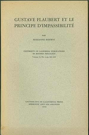 Gustave Flaubert Et Le Principe D'Impassibilite