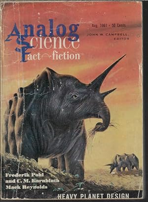 Bild des Verkufers fr ANALOG Science Fact & Fiction: August, Aug. 1961 zum Verkauf von Books from the Crypt