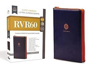 Seller image for RVR60 Santa Biblia Letra Supergigante, Leathersoft c/Cierre, Azul (Spanish Edition) by RVR 1960- Reina Valera 1960 [Leather Bound ] for sale by booksXpress