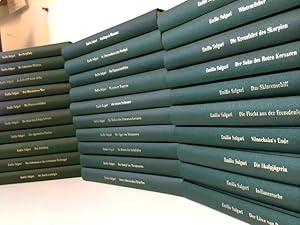 Konvolut bestehend aus 30 Bänden, zum Thema: Abentuerromane von Emilio Salgari. Unveränderte Faks...
