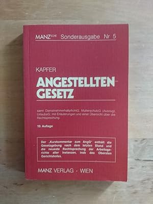 Angestelltengesetz - Manz'sche Sonderausgabe Nr. 5 - 19. Auflage