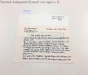 Handschriftlicher Brief des Künstlers an den Kunstsammler Gabriel Berks : Signiert : mit Foto des...