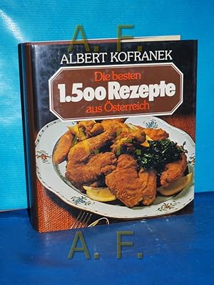 Imagen del vendedor de Die besten 1.500 [1500] Rezepte aus sterreich. Suppen, Fisch, Fleisch, Grillspezialitten, Rohkost, Vitamingetrnke, Dit, Schonkost u.v.a. Sprachlotse fr Kchenausdrcke, viele praktische Hinweise fr die Hausfrau. 48 Seiten Farbbildtafeln. a la venta por Antiquarische Fundgrube e.U.