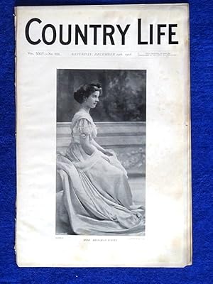 Bild des Verkufers fr Country Life. No 624. 19th December 1908, Mrs Brooman-White., Westbury Court Gloucestershire Seat of Mr M.W.Colchester-Wemyss. Berkshires at Minley Piggery, Whale Hunt in the Faroes, University Rugby Match, On the Green (golf), zum Verkauf von Tony Hutchinson