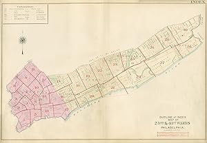 Outline and Index Map of 23rd & 41st wards, Philadelphia, Scale 1200 ft to the Inch