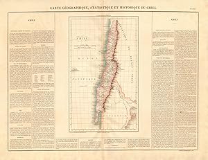 Carte géographique, statistique et historique du Chili