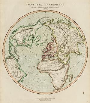 Northern hemisphere, projected on the plane of the horizon of London