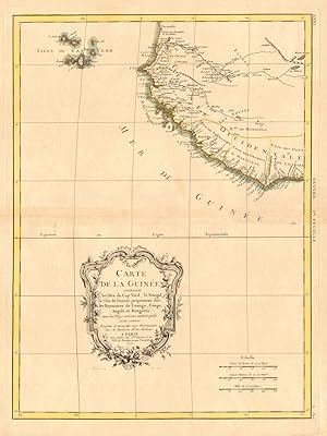 Carte de la Guinée, contenant les Isles du Cap Verd, le Senegal, la Côte de Guinée proprement dit...