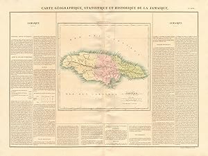 Carte géographique, statistique et historique de la Jamaïque