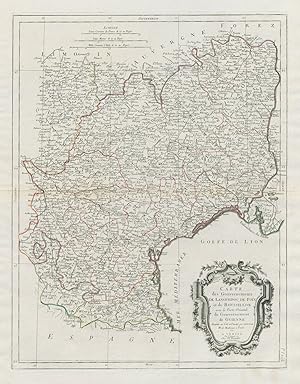 Carte des Gouvernements de Languedoc, de Foix et de Roussillon avec la partie Orientale du Gouver...