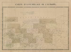 Image du vendeur pour Carte d'Assemblage de l'Europe mis en vente par Antiqua Print Gallery