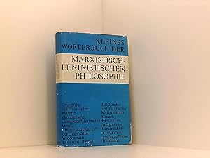 Bild des Verkufers fr Kleines Wrterbuch der marxistisch-leninistischen Philosophie. zum Verkauf von Book Broker