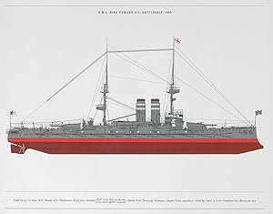 Seller image for H.M.S. King Edward VII, Battleship, 1905 for sale by Antiqua Print Gallery