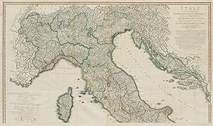 Seller image for Italy with the addition of the southern parts of Germany as far as Pettau in Stiria; Murlakia, Dalmatia, the adjacent countries and all the Illyric Islands by L.S. De La Rochette [North sheet] for sale by Antiqua Print Gallery