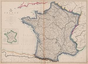 France; Inset Map of France as formerly divided into provinces