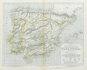 Railway & Statistical map of Spain and Portugal