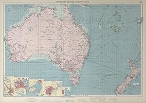 Australian and New Zealand Ports [inset Adelaide; Port Phillip; Brisbane; Sydney & Port Jackson; ...