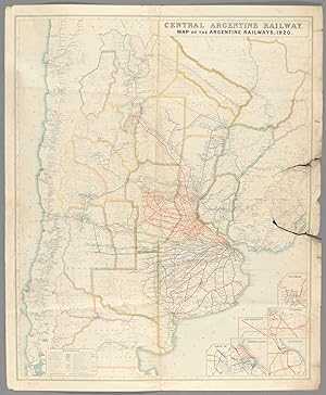 Central Argentine Railway. Map of the Argentine Railways, 1920