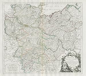 Cercle de Basse Saxe où sont distingués Les Etats de Brunswich, les Duchés de Holstien de Mecklen...