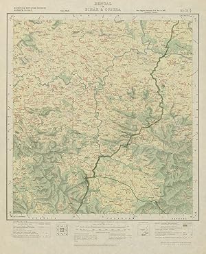 Seller image for BENGAL & BIHAR & ORISSA - Bankura & Midnapore/Manbhum Districts - No. 73 J/9 for sale by Antiqua Print Gallery