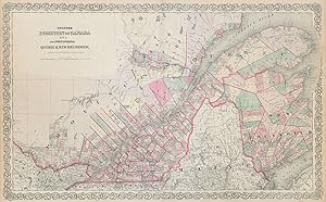 Colton's Dominion of Canada No.1 with the Provinces of Quebec & New Brunswick