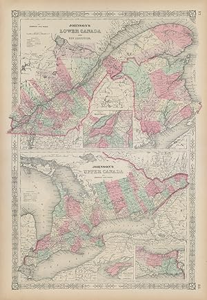 Johnson's Lower Canada and New Brunswick: Johnson's Upper Canada // Montreal // Wolf Island // Vi...