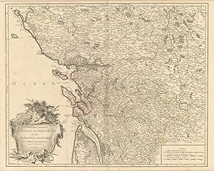 Bild des Verkufers fr Gouvernemens Gnraux du Poitou, du Pays d'Aunis, et de Saintonge-Angoumois, Par le Sr. Robert de Vaugondy fils Geographe ordinaire du Roi. Avec Privilege zum Verkauf von Antiqua Print Gallery