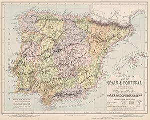 Letts's map of Spain and Portugal