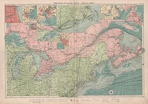 American Atlantic Ports - North Sheet; Inset Chicaco; Boston Harbour; "Soo" Canals; New York Horb...