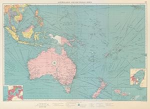 Australasian and Polynesian Ports inset Perth & Fremantle; Wellington; Samoa Islands