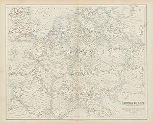 Seller image for Central Europe with Railways for sale by Antiqua Print Gallery